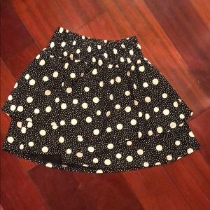 Topshop polka dot layered skirt